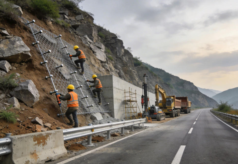 三乡镇公路道路护坡
